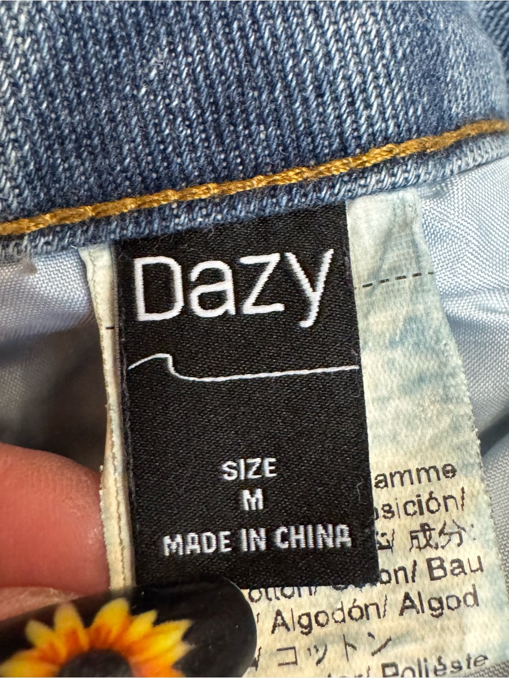 Dazy Denim High Waisted, Ultra Wide Leg - Light Blue Jeans - Picture 3 of 5
